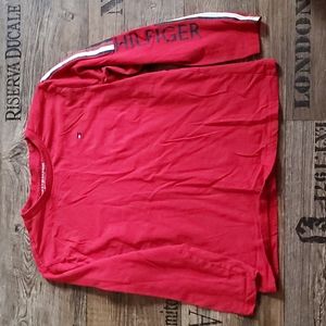 Tommy Hilfiger long-sleeve, red tee, size medium 12/14